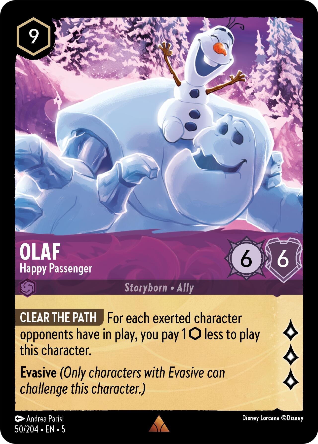 Image for Olaf - Happy Passenger (50/204) (Shimmering Skies) - Disney Lorcana