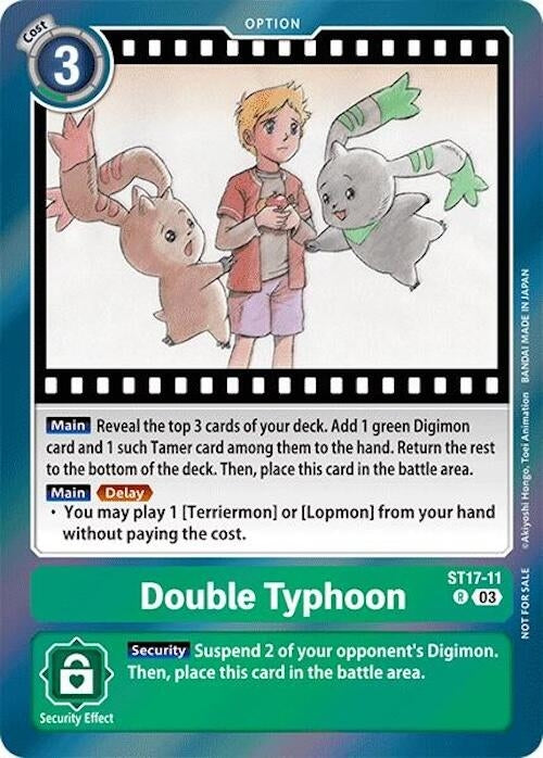 Image for Double Typhoon (Secret Crisis: Movie Memorial Pack) (ST17-11 R) (Secret Crisis) - Digimon Card Game