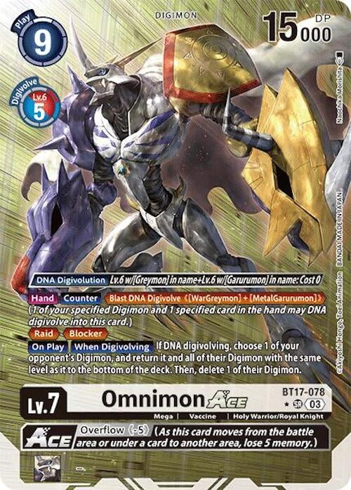 Image for Omnimon ACE (Alternate Art) (BT17-078 SR) (Secret Crisis) - Digimon Card Game