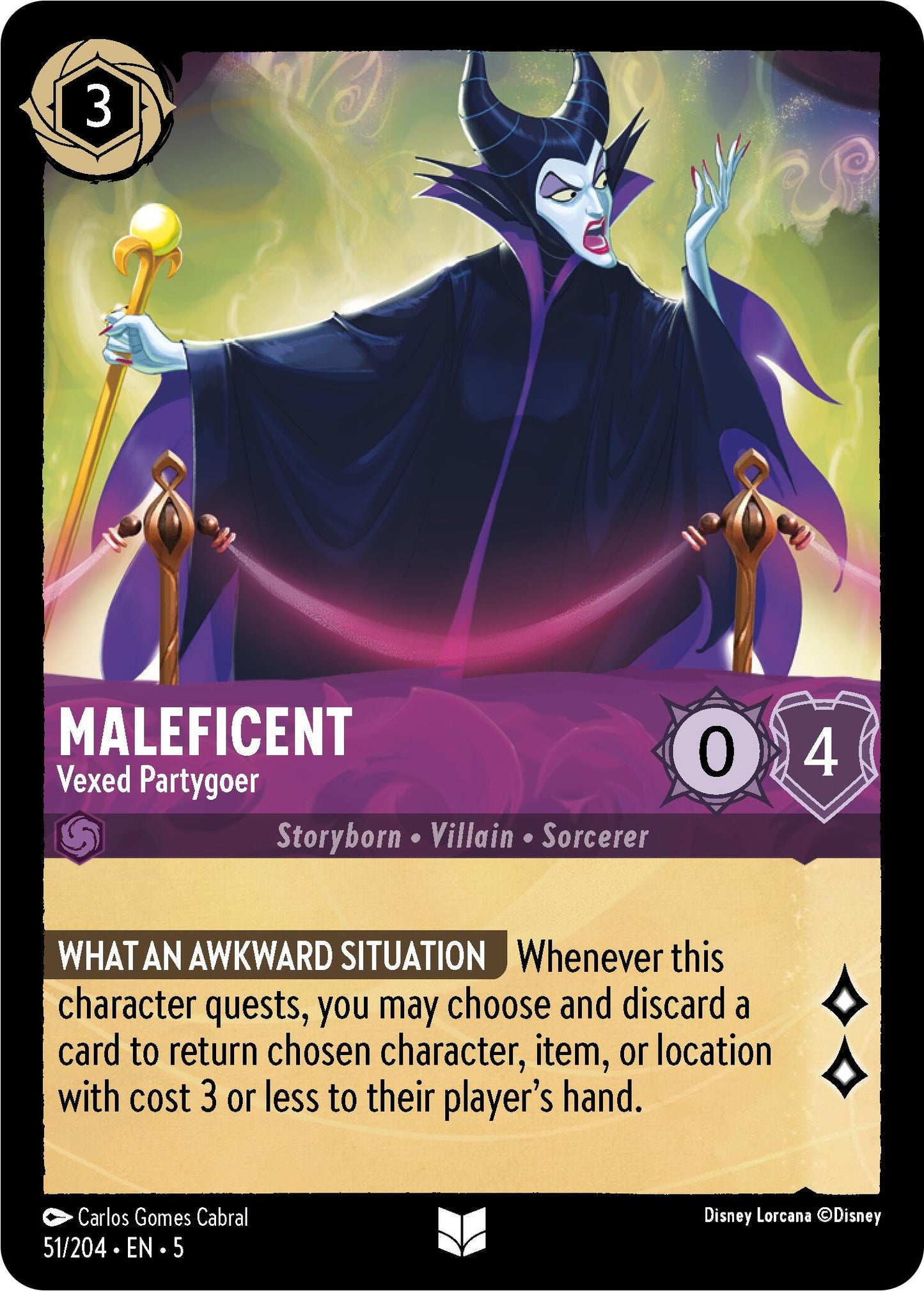Image for Maleficent - Vexed Partygoer (51/204) (Shimmering Skies) - Disney Lorcana