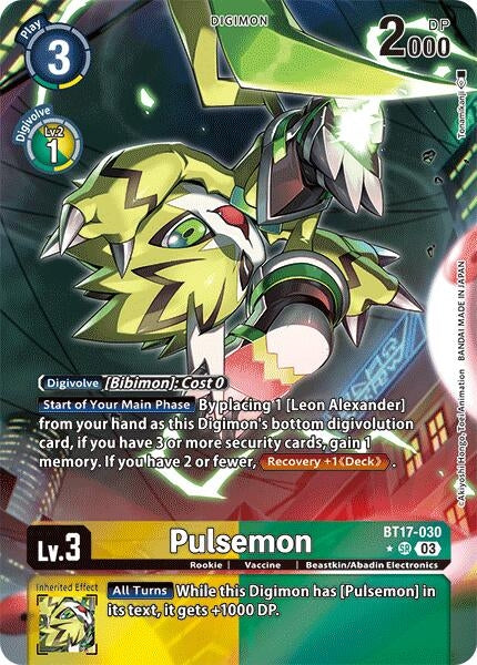 Image for Pulsemon (Alternate Art) (BT17-030 SR) (Secret Crisis) - Digimon Card Game