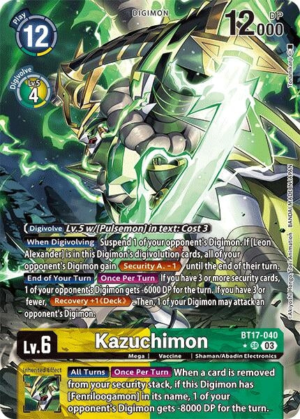 Image for Kazuchimon (Alternate Art) (BT17-040 SR) (Secret Crisis) - Digimon Card Game