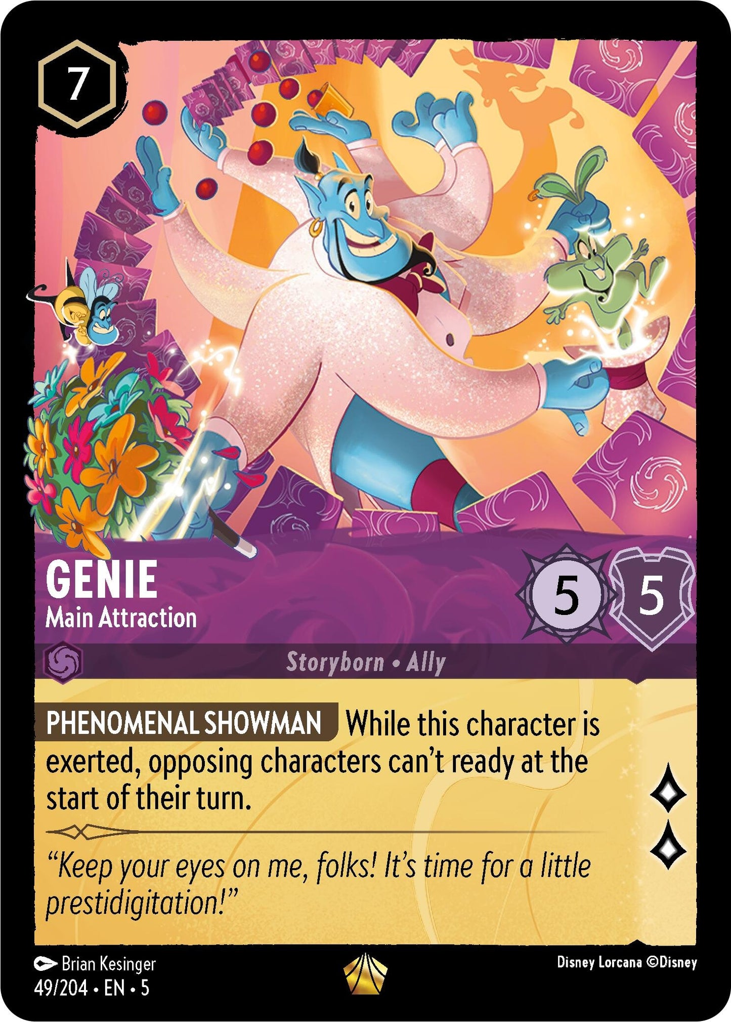 Image for Genie - Main Attraction (49/204) (Shimmering Skies) - Disney Lorcana