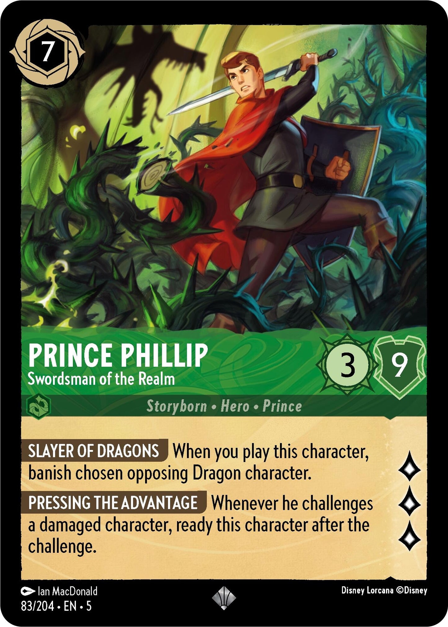 Image for Prince Phillip - Swordsman of the Realm (83/204) (Shimmering Skies) - Disney Lorcana