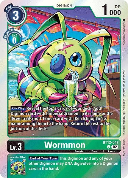 Image for Wormmon - BT12-047 (Convention Promo 2024) (BT12-047 U) (Across Time) - Digimon Card Game