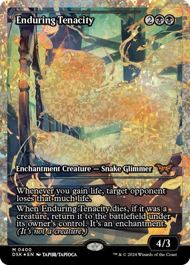 Image for Enduring Tenacity (Showcase) (Fracture Foil) (400) (Duskmourn: House of Horror) - Magic: The Gathering