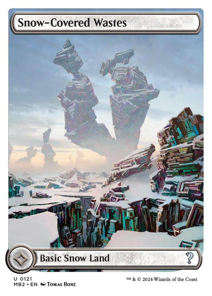 Image for Snow-Covered Wastes (White Border) (121) (Mystery Booster 2) - Magic: The Gathering