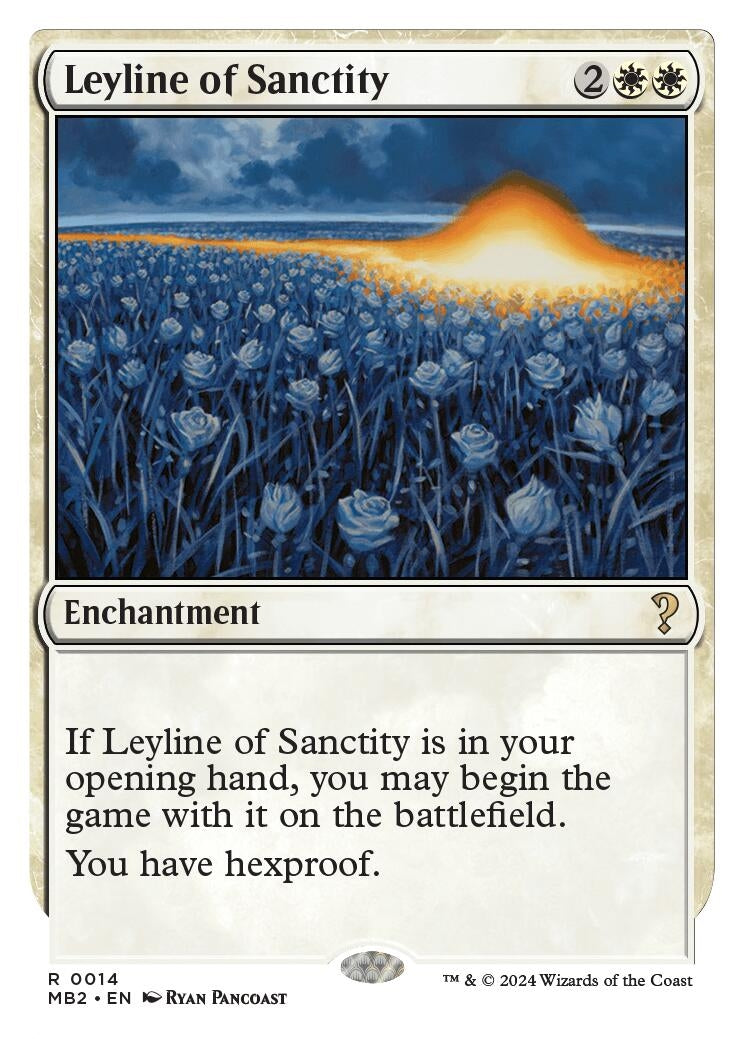 Image for Leyline of Sanctity (White Border) (14) (Mystery Booster 2) - Magic: The Gathering