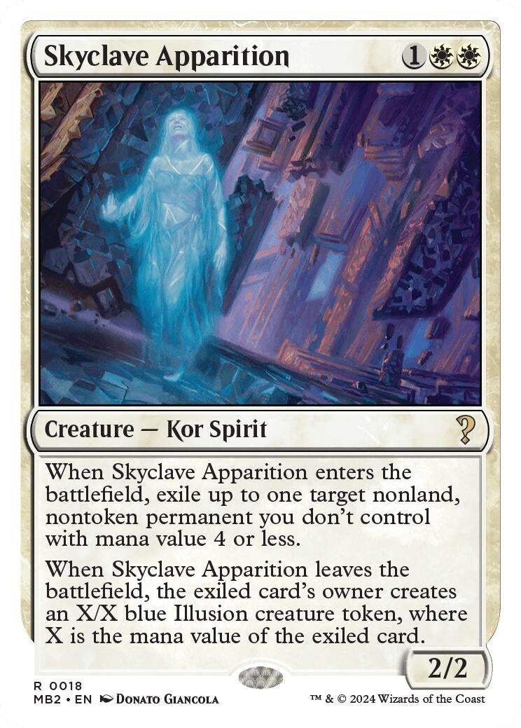 Image for Skyclave Apparition (White Border) (18) (Mystery Booster 2) - Magic: The Gathering