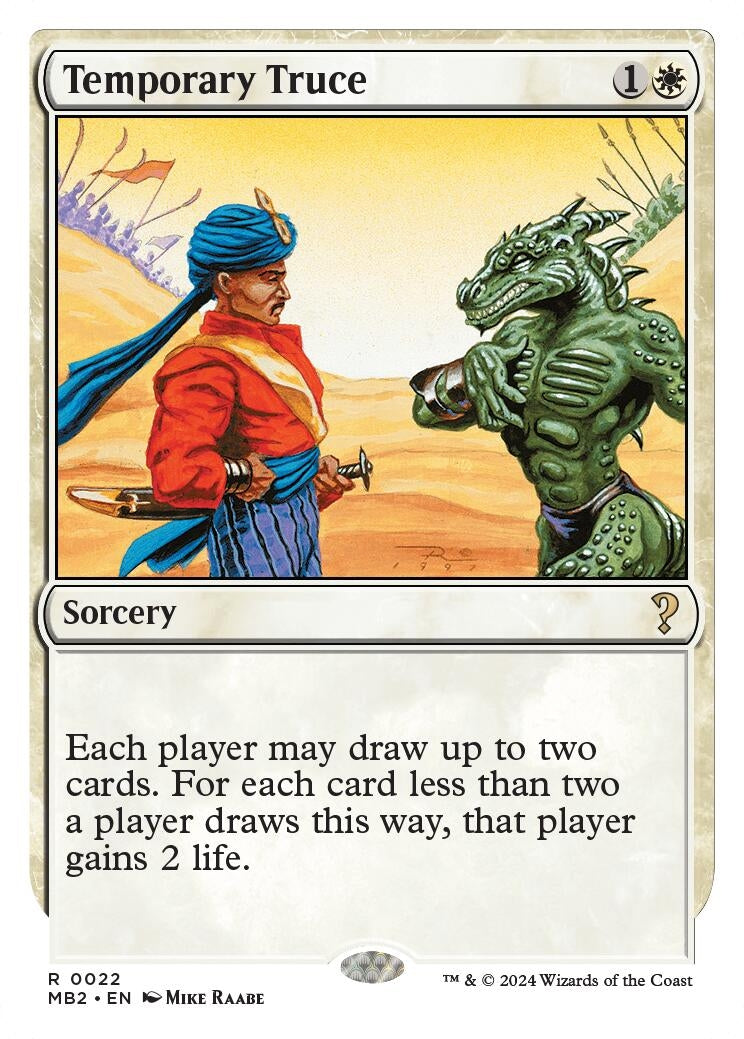 Image for Temporary Truce (White Border) (22) (Mystery Booster 2) - Magic: The Gathering