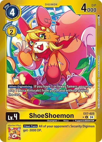 Image for ShoeShoemon (Foil) (EX7-025 U) (Digimon LIBERATOR) - Digimon Card Game