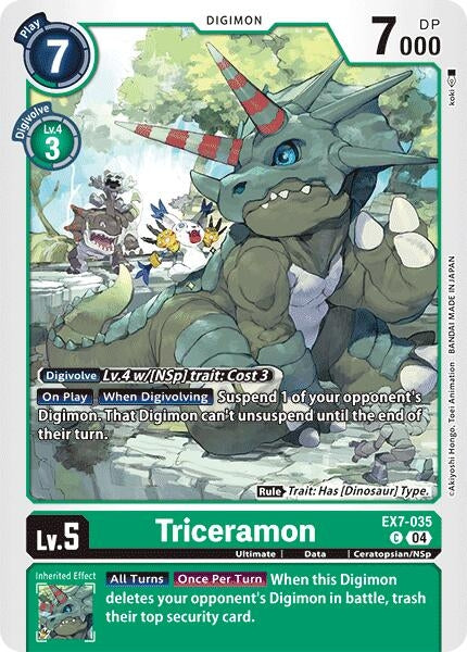 Image for Triceramon (EX7-035 C) (Digimon LIBERATOR) - Digimon Card Game