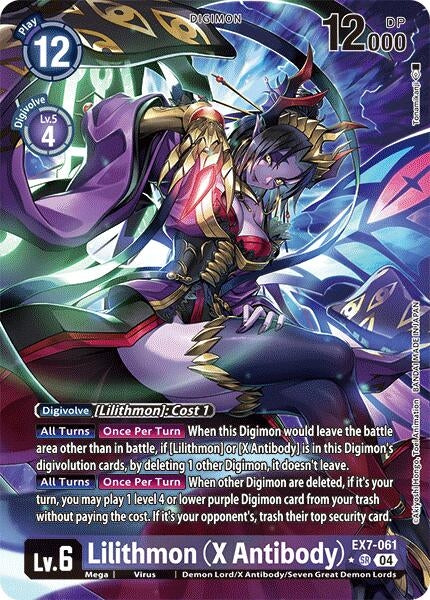 Image for Lilithmon (X Antibody) (Alternate Art) (EX7-061 SR) (Digimon LIBERATOR) - Digimon Card Game