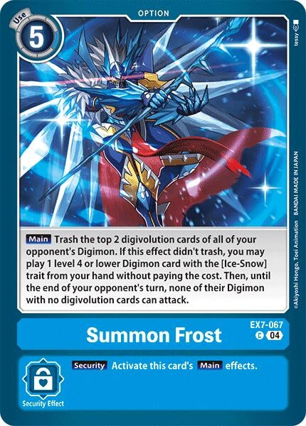 Image for Summon Frost (EX7-067 C) (Digimon LIBERATOR) - Digimon Card Game