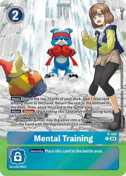 Image for Mental Training (Starter Deck 19 Exclusive) (P-104 P) (Digimon Promotion Cards) - Digimon Card Game