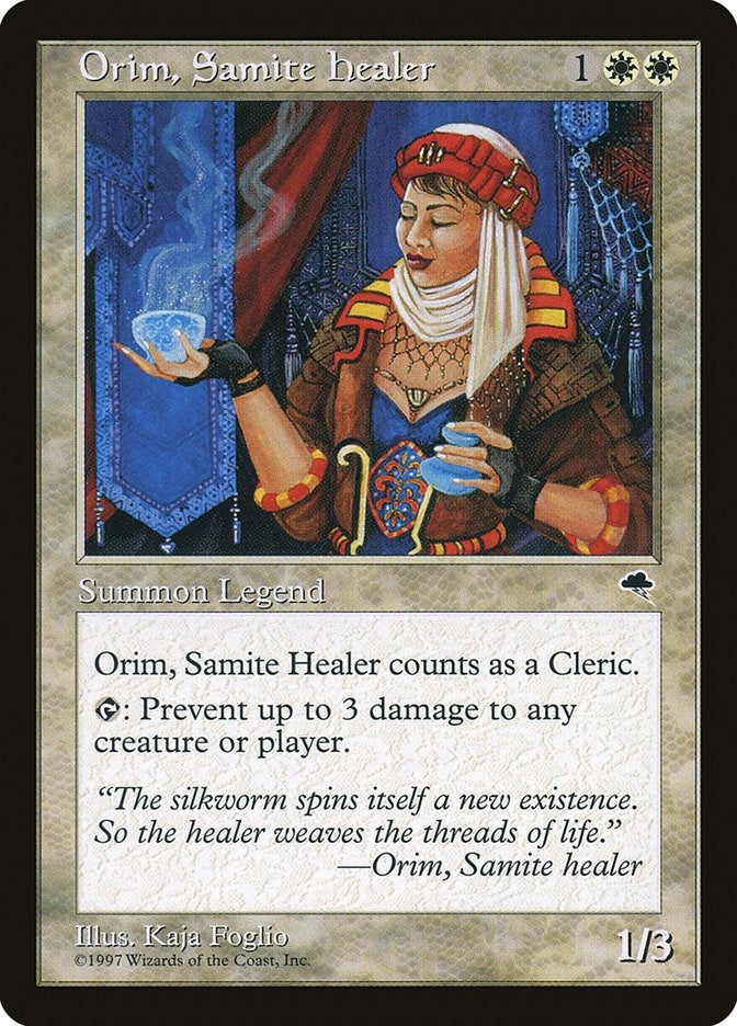 Image for Orim, Samite Healer (33) (Tempest) - Magic: The Gathering