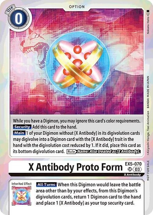 Image for X Antibody Proto Form (Event Pack 7) (EX5-070 SR) (Animal Colosseum) - Digimon Card Game