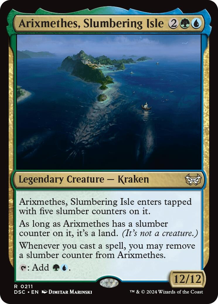 Image for Arixmethes, Slumbering Isle (211) (Commander: Duskmourn: House of Horror) - Magic: The Gathering