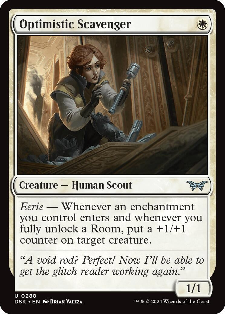 Image for Optimistic Scavenger (0288) (288) (Duskmourn: House of Horror) - Magic: The Gathering