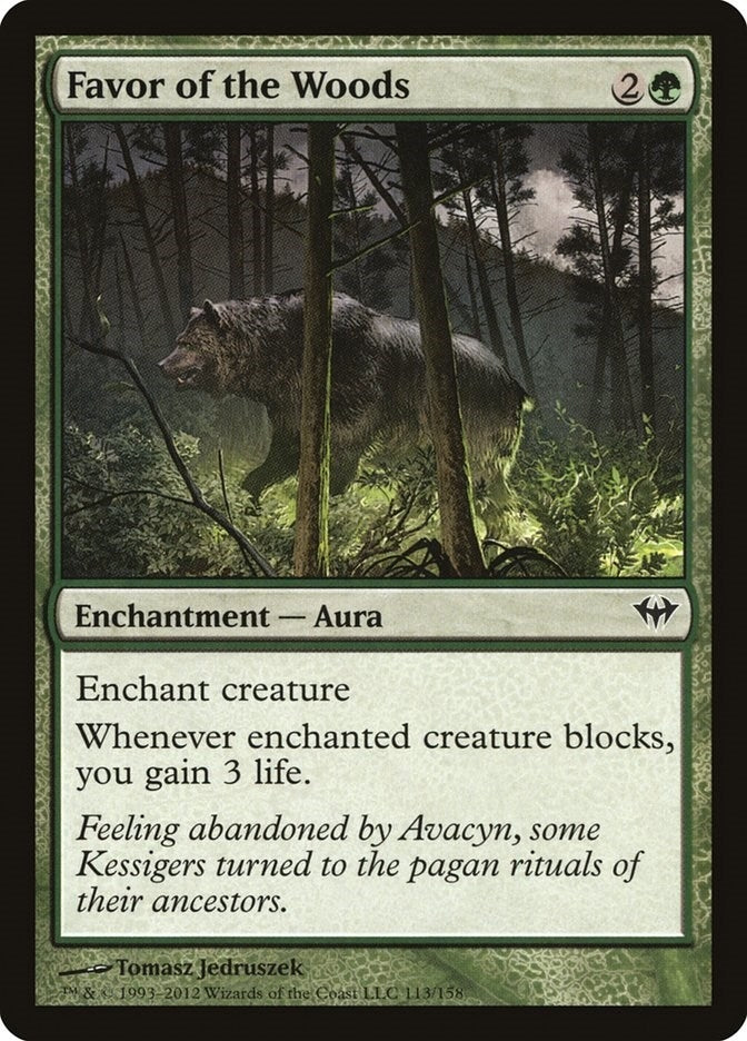 Image for Favor of the Woods (113) (Dark Ascension) - Magic: The Gathering