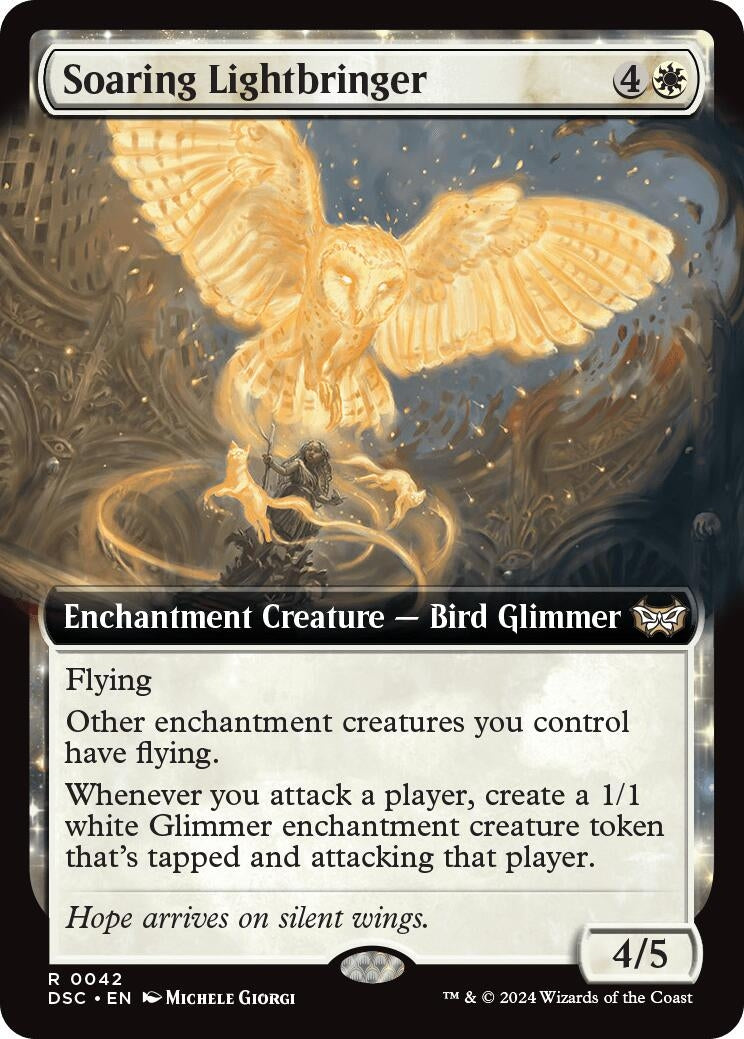 Image for Soaring Lightbringer (Extended Art) (42) (Commander: Duskmourn: House of Horror) - Magic: The Gathering