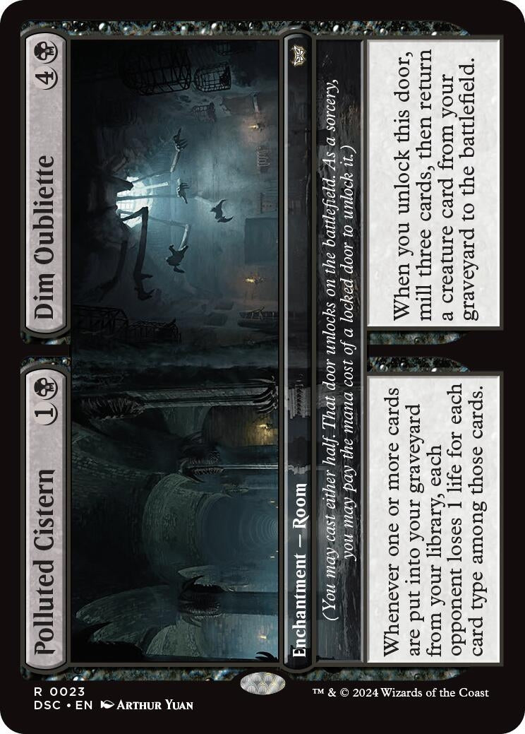 Image for Polluted Cistern // Dim Oubliette (23) (Commander: Duskmourn: House of Horror) - Magic: The Gathering