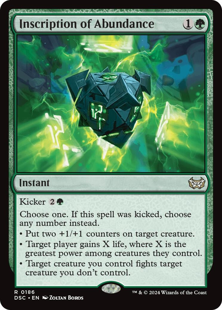 Image for Inscription of Abundance (186) (Commander: Duskmourn: House of Horror) - Magic: The Gathering