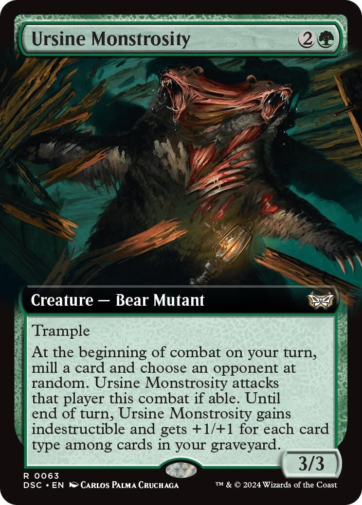 Image for Ursine Monstrosity (Extended Art) (63) (Commander: Duskmourn: House of Horror) - Magic: The Gathering