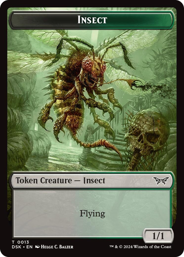 Image for Insect (0013) // Spider Double-Sided Token (13 // 12) (Duskmourn: House of Horror) - Magic: The Gathering