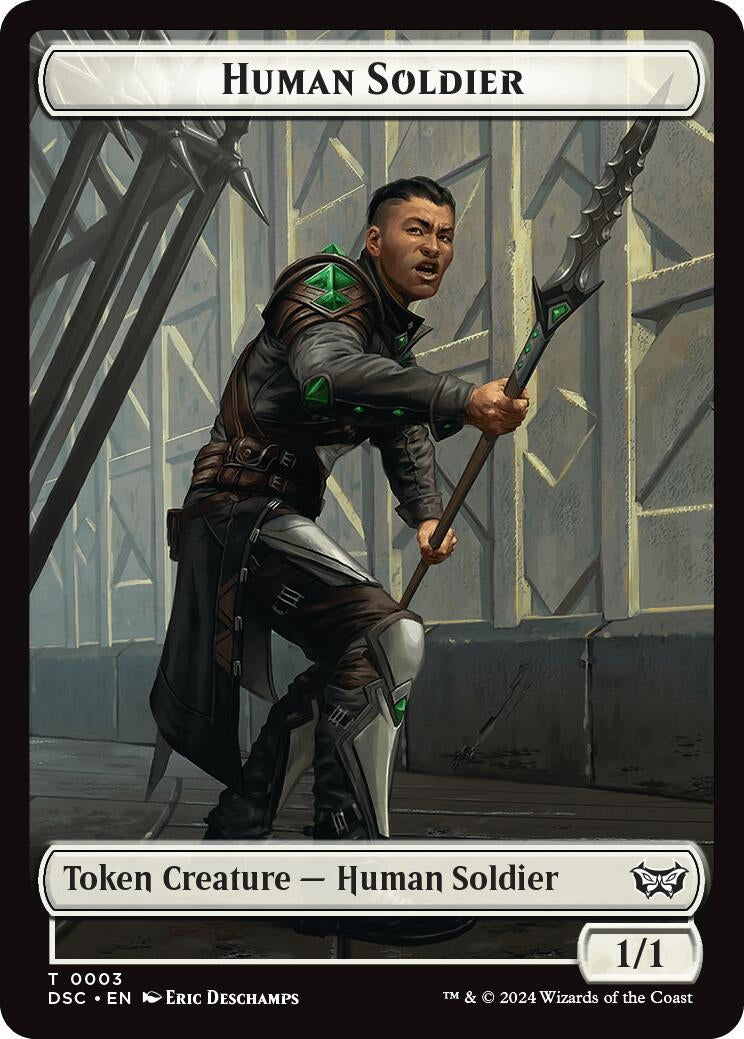 Image for Human Soldier // Scarecrow Double-Sided Token (3 // 23) (Commander: Duskmourn: House of Horror) - Magic: The Gathering