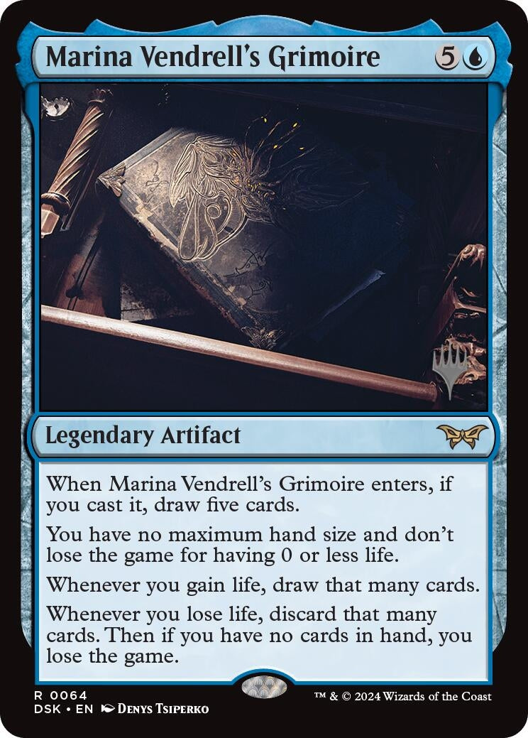 Image for Marina Vendrell's Grimoire (64) (Promo Pack: Duskmourn: House of Horror) - Magic: The Gathering