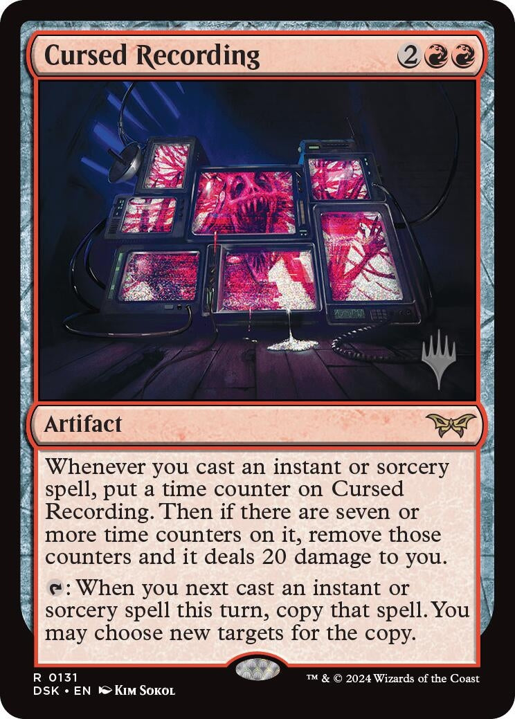 Image for Cursed Recording (0131) (131) (Promo Pack: Duskmourn: House of Horror) - Magic: The Gathering