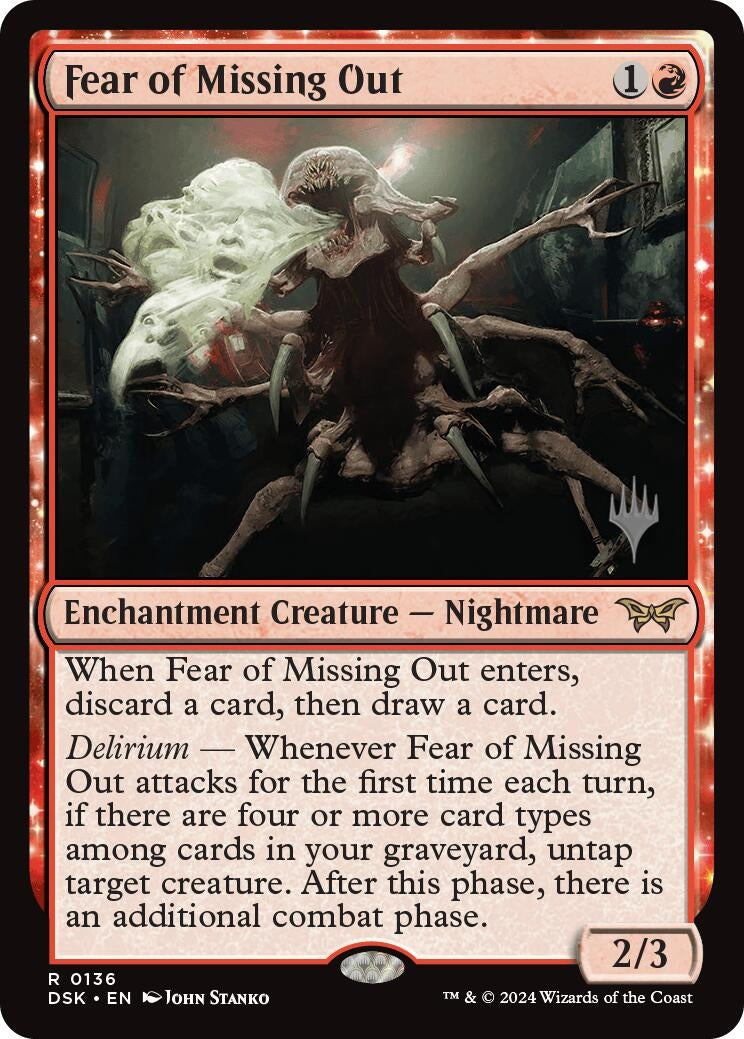 Image for Fear of Missing Out (136) (Promo Pack: Duskmourn: House of Horror) - Magic: The Gathering