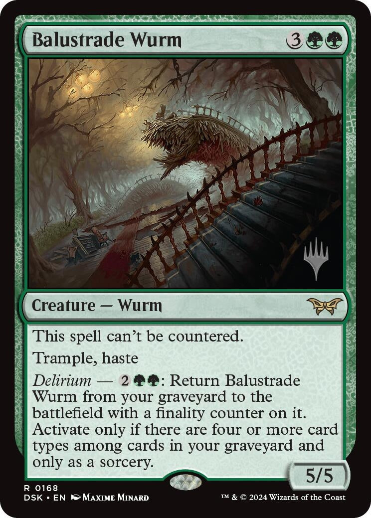Image for Balustrade Wurm (168) (Promo Pack: Duskmourn: House of Horror) - Magic: The Gathering