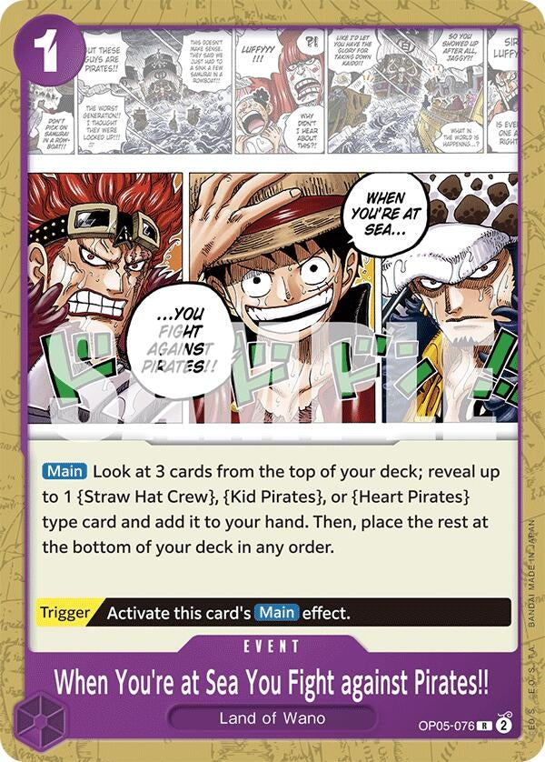 Image for When You're at Sea You Fight against Pirates!! (OP05-076) (Starter Deck 18: PURPLE Monkey.D.Luffy) - One Piece Card Game