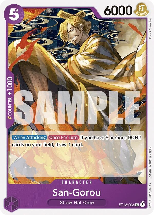 Image for San-Gorou (ST18-003) (Starter Deck 18: PURPLE Monkey.D.Luffy) - One Piece Card Game
