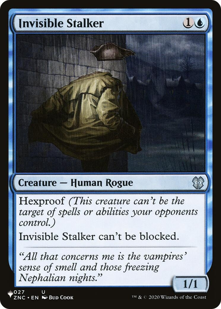 Image for Invisible Stalker (ZNC) (027) (The List Reprints) - Magic: The Gathering
