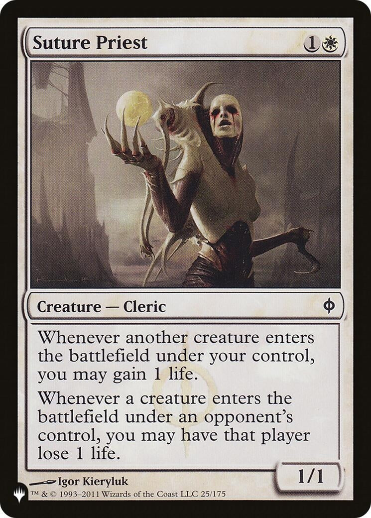 Image for Suture Priest (25/175) (The List Reprints) - Magic: The Gathering
