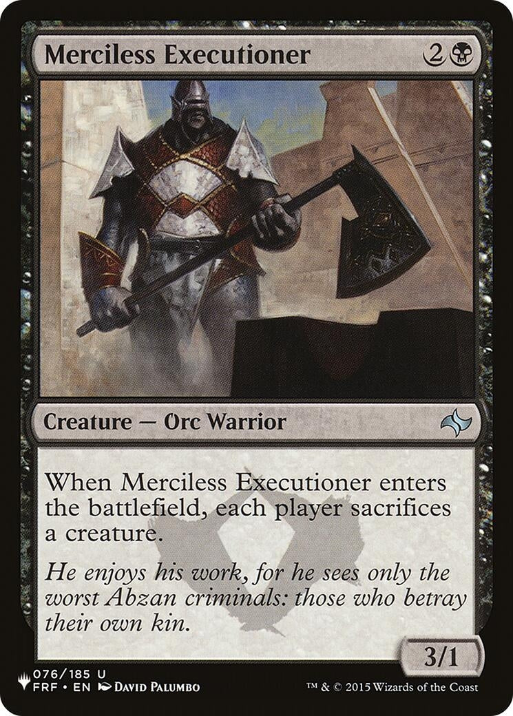 Image for Merciless Executioner (076/185) (The List Reprints) - Magic: The Gathering