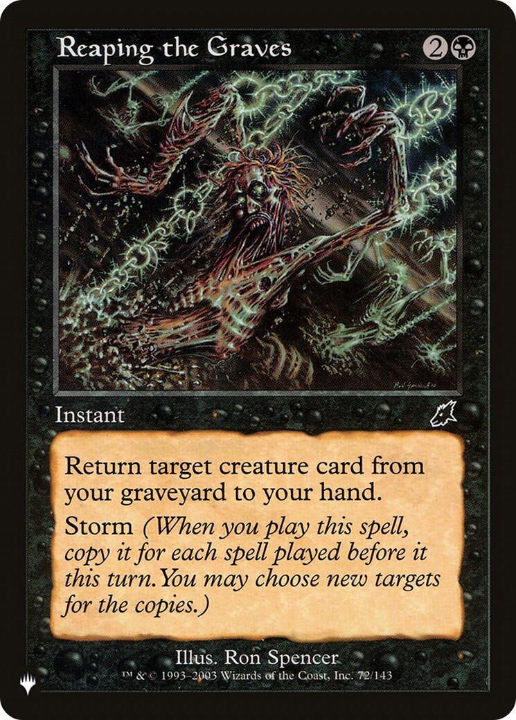 Image for Reaping the Graves (72/143) (The List Reprints) - Magic: The Gathering