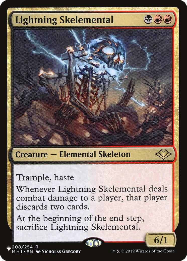 Image for Lightning Skelemental (208/254) (The List Reprints) - Magic: The Gathering