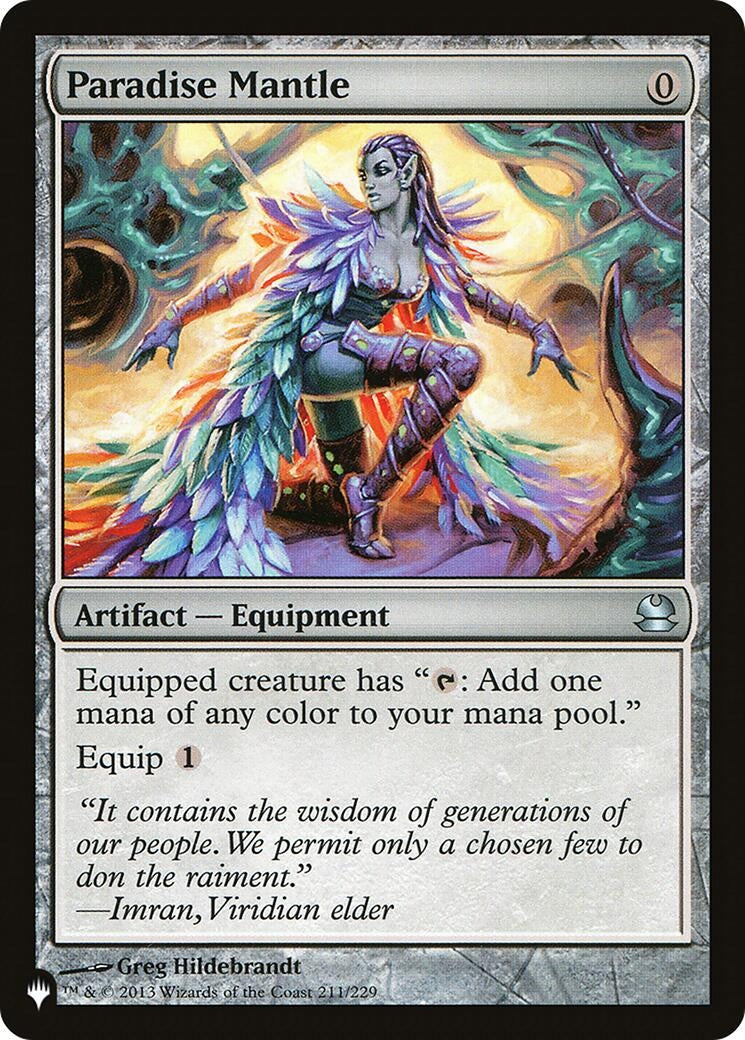 Image for Paradise Mantle (211/229) (The List Reprints) - Magic: The Gathering