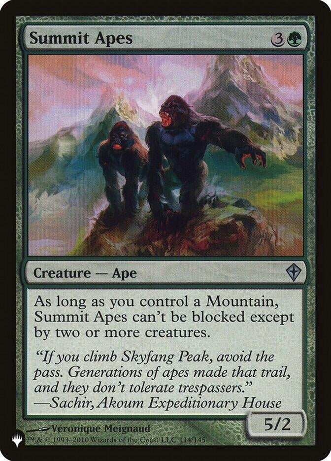 Image for Summit Apes (114/145) (The List Reprints) - Magic: The Gathering