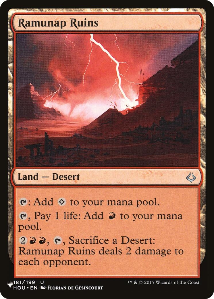 Image for Ramunap Ruins (181/199) (The List Reprints) - Magic: The Gathering