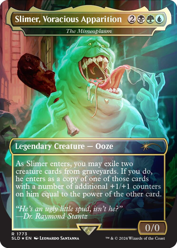 Image for Slimer, Voracious Apparition - The Mimeoplasm (Rainbow Foil) (1773) (Secret Lair Drop Series) - Magic: The Gathering
