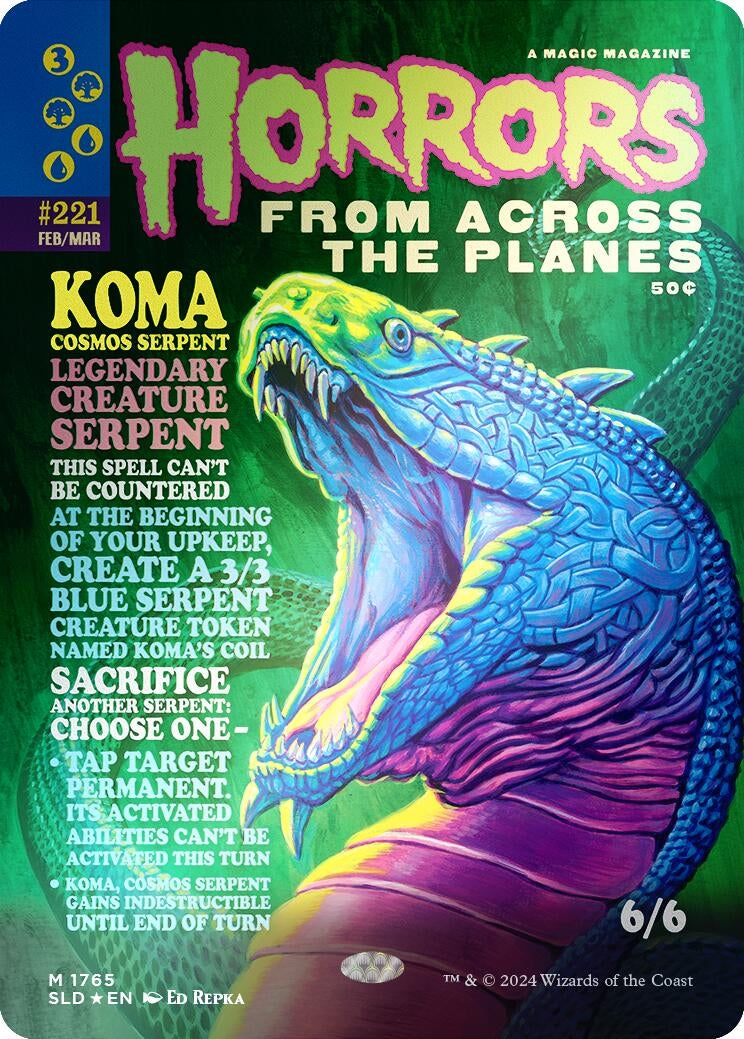 Image for Koma, Cosmos Serpent (Rainbow Foil) (1765) (Secret Lair Drop Series) - Magic: The Gathering