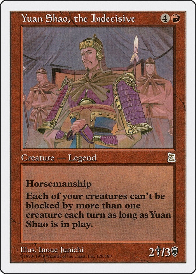 Image for Yuan Shao, the Indecisive (128) (Portal Three Kingdoms) - Magic: The Gathering