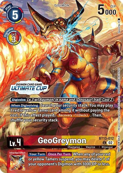 Image for GeoGreymon (Ultimate Cup 2024) (BT13-012 C) (Versus Royal Knights) - Digimon Card Game