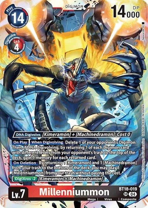 Image for Millenniummon (BT18-019 SR) (Release Special Booster 2.0) - Digimon Card Game