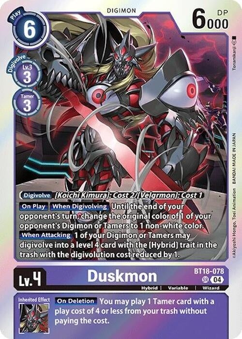 Image for Duskmon (BT18-078 SR) (Release Special Booster 2.0) - Digimon Card Game